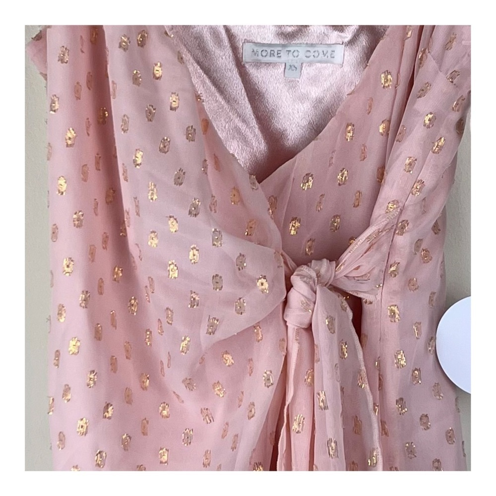 More To Come Dainty Feminine Fairy Ruched Mini Dress Light Pink | XS - Picture 4 of 6